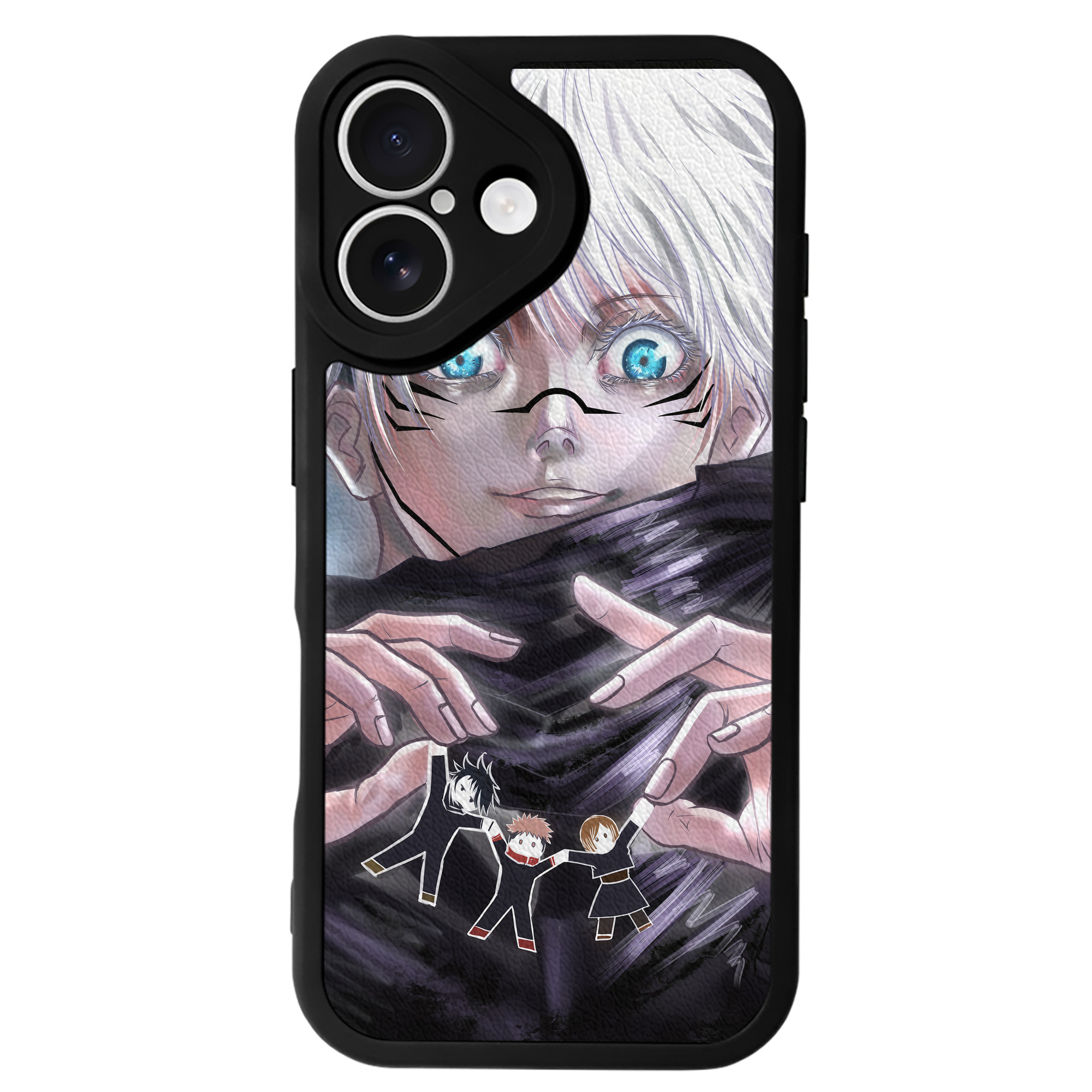 （画像用） 呪術廻戦 Jujutsu Kaisen 【iPhone 16シリーズ対応】シリコンスマホケース（レザー調） 材質：シリコン